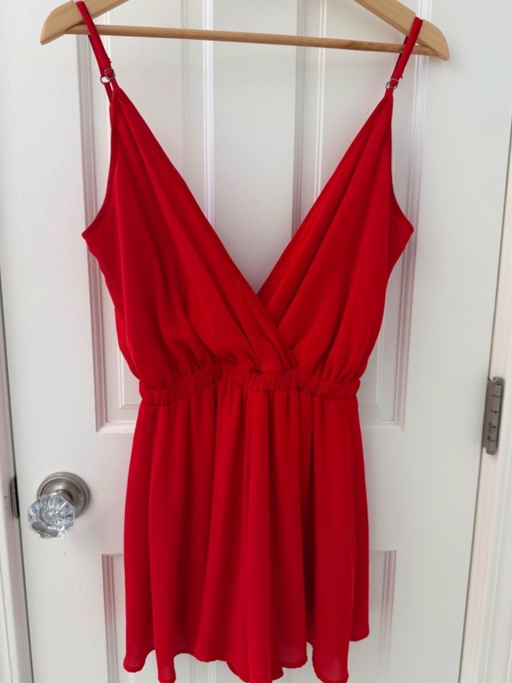 Show Me Your Mumu V-Neck Romper Red M Sexy Date Night